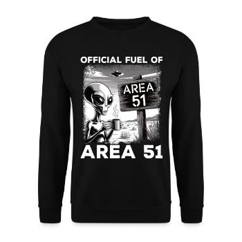 Lustige Area 51 Außerirdische UFO Kaffee Liebhaber - Unisex Pullover - Schwarz - Vorne - Alina (178cm) & Michal (187cm)