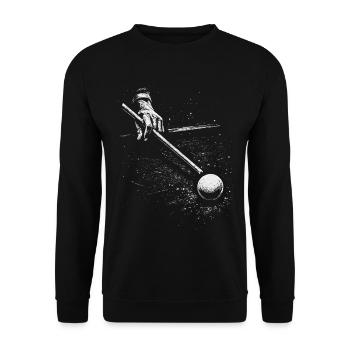 Billiard Player Hand Pool Snooker Carom - Unisex Sweatshirt - black - Front - Alina (178cm) & Michal (187cm)