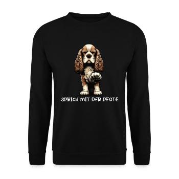 Talk to the paw Cocker Spaniel Cocker Dog - Unisex Sweatshirt - black - Front - Alina (178cm) & Michal (187cm)