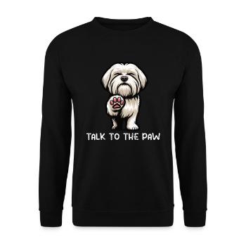 Talk to the Paw Malteser Maltese Owners Maltese - Unisex Sweatshirt - black - Front - Alina (178cm) & Michal (187cm)