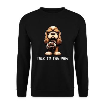 Talk to the Paw Cocker Spaniel Cocker spaniel hund - Unisex Sweatshirt - black - Front - Alina (178cm) & Michal (187cm)