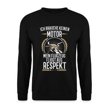 Je n’ai pas besoin d’un moteur de planeur thermique - Sweat-shirt Unisexe - noir - Devant - Alina (178cm) & Michal (187cm)