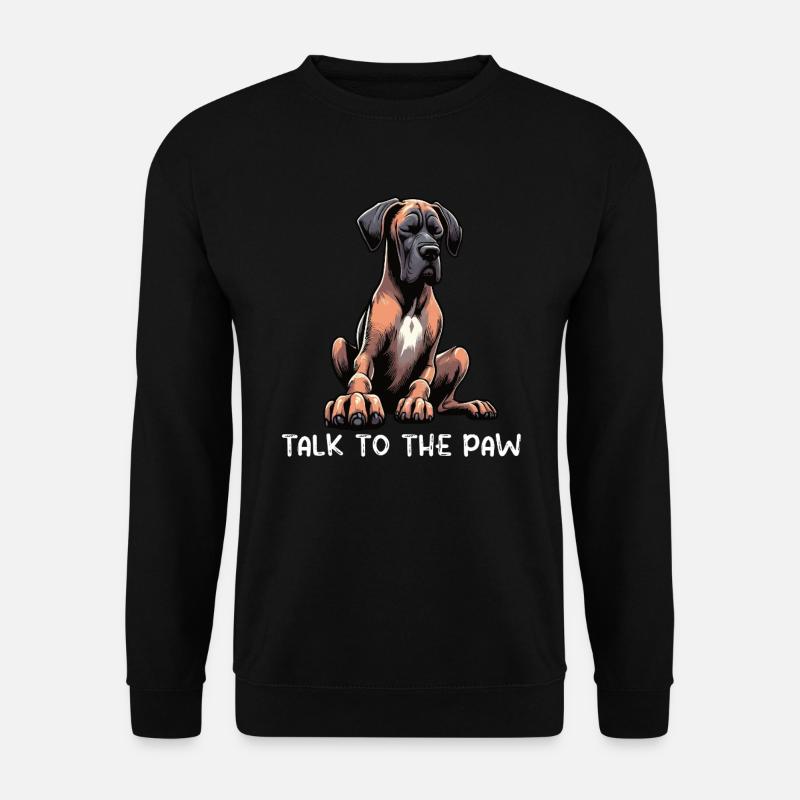 Parle au Paw Great Dane - Sweat-shirt Unisexe - noir