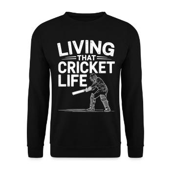 Drôle de cricket : Jeu de cricket vintage - Sweat-shirt Unisexe - noir - Devant - Alina (178cm) & Michal (187cm)