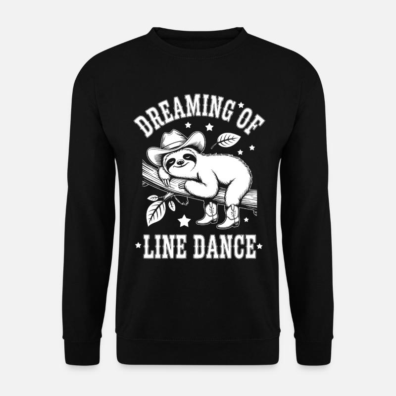 Faultier  Dreaming of Line Dance - Unisex Pullover - Schwarz
