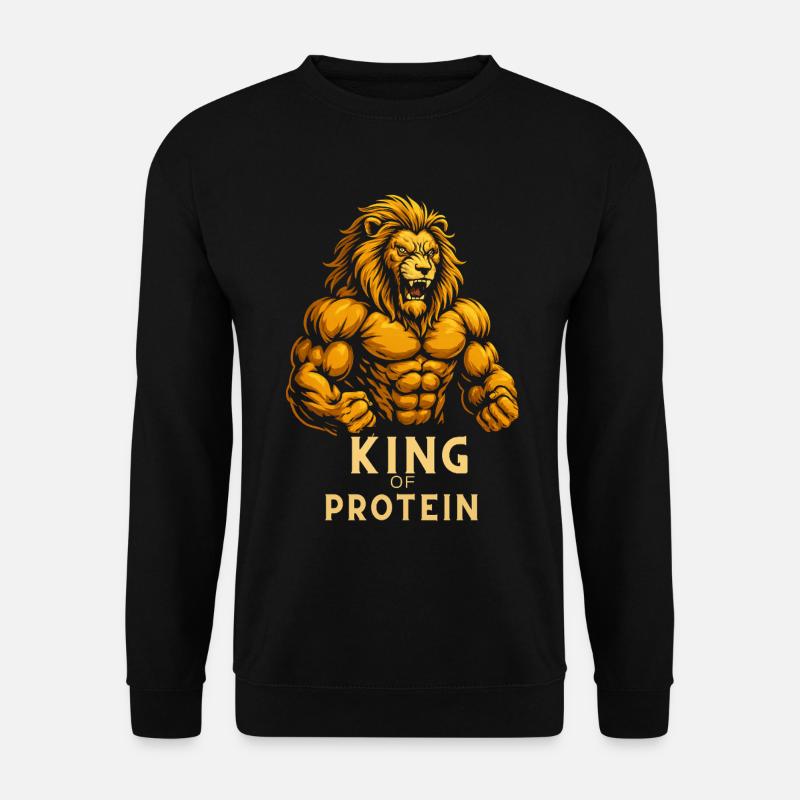 König des Proteins - Unisex Pullover - Schwarz