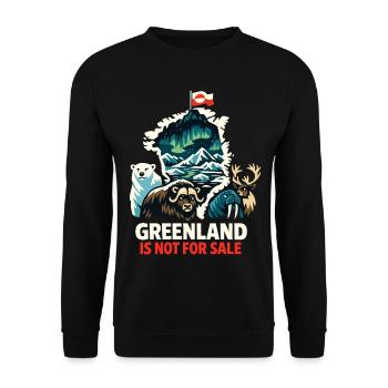 Don des animaux du drapeau du Groenland - Sweat-shirt Unisexe - noir - Devant - Alina (178cm) & Michal (187cm)