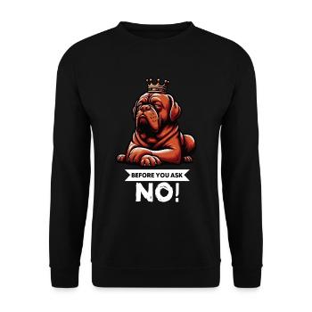 Before You Ask Bordeaux Mastiff Bordeaux Bordeaux - Unisex Sweatshirt - black - Front - Alina (178cm) & Michal (187cm)