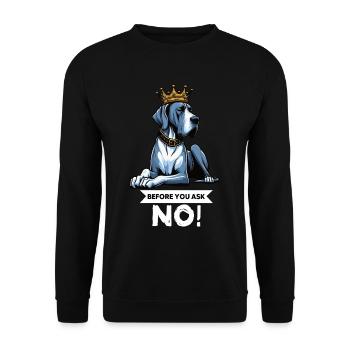 Before You Ask Great Dane Great Dane Owner - Unisex Sweatshirt - black - Front - Alina (178cm) & Michal (187cm)