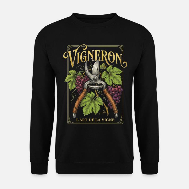 Winzer Passion Viticulture Wine - Unisex Pullover - Schwarz