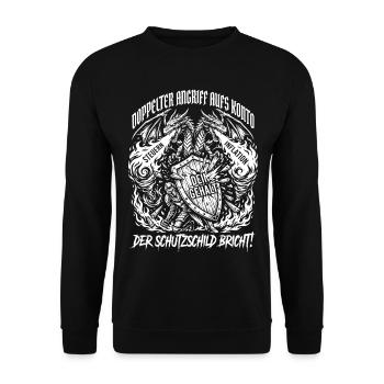 Doppelter Angriff Aufs Konto - Unisex Pullover - Schwarz - Vorne - Alina (178cm) & Michal (187cm)