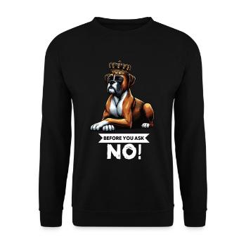 Before You Ask Boxer Boxer Owner Boxer Lovers - Unisex Sweatshirt - black - Front - Alina (178cm) & Michal (187cm)