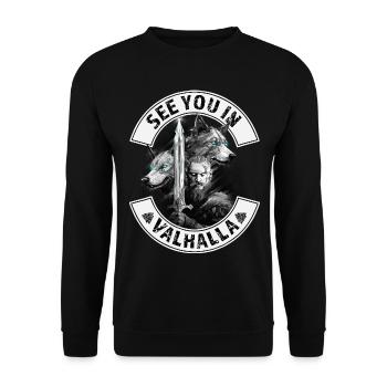 On se voit à Valhalla - Sweat-shirt Unisexe - noir - Devant - Alina (178cm) & Michal (187cm)