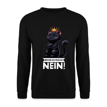 Avant que tu ne demandes Pas de chats Chats Amateur des chats - Sweat-shirt Unisexe - noir - Devant - Alina (178cm) & Michal (187cm)