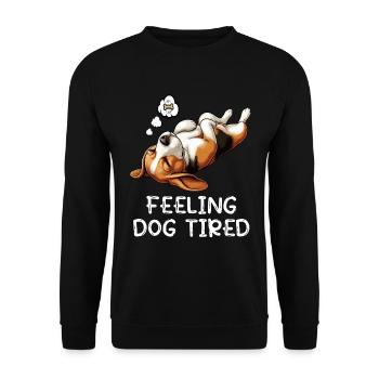 Feeling Dog Tired Beagle Beagle Owner Beagle Dog - Unisex Sweatshirt - black - Front - Alina (178cm) & Michal (187cm)