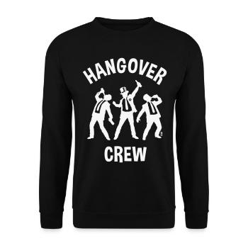 Hangover Crew (JGA Junggesellenabschied Bier / W) - Unisex Pullover - Schwarz - Vorne - Alina (178cm) & Michal (187cm)