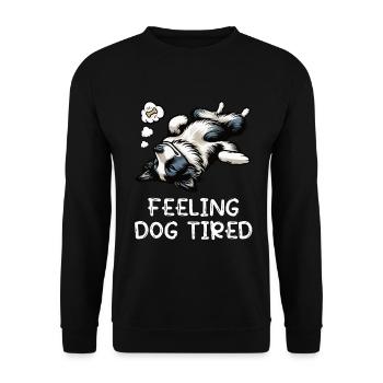 Propriétaire de Border Collie Collie fatigué - Sweat-shirt Unisexe - noir - Devant - Alina (178cm) & Michal (187cm)