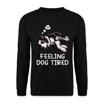 Propriétaire de Border Collie Collie fatigué - Sweat-shirt Unisexe - noir - Devant - Alina (178cm) & Michal (187cm)