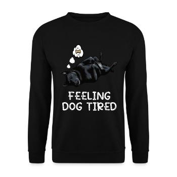 Propriétaire de berger noir fatigué par le chien - Sweat-shirt Unisexe - noir - Devant - Alina (178cm) & Michal (187cm)