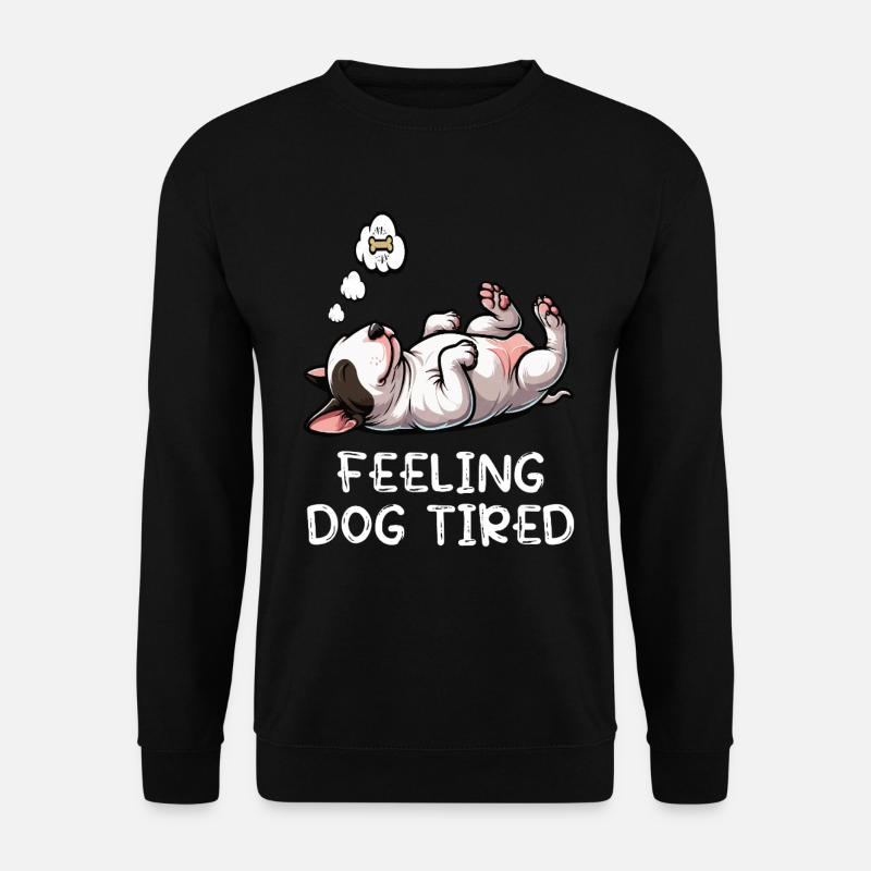 Feeling Dog Tired Miniatur Bullterrier Bully - Unisex Pullover - Schwarz