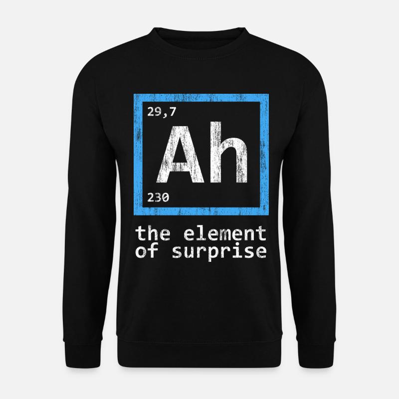 Ah: Element des Überraschungsperiodensystems - Unisex Pullover - Schwarz
