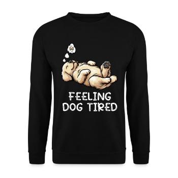 Feeling Dog Tired Golden Retriever Goldie Goldies - Unisex Sweatshirt - black - Front - Alina (178cm) & Michal (187cm)