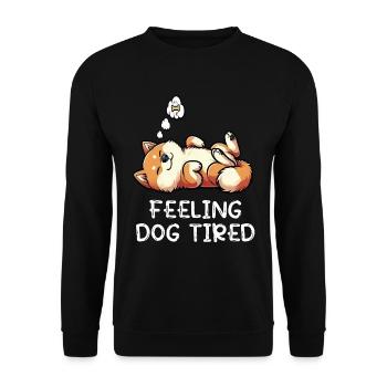 Feeling Dog Tired Shiba Inu Shiba Owner Shiba - Unisex Sweatshirt - black - Front - Alina (178cm) & Michal (187cm)