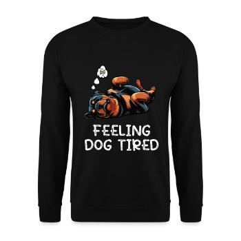 Se sentir fatigué par le chien Propriétaire de rottweiler - Sweat-shirt Unisexe - noir - Devant - Alina (178cm) & Michal (187cm)