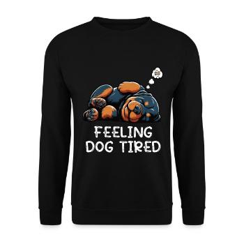 Se sentir fatigué par le chien Propriétaire de rottweiler - Sweat-shirt Unisexe - noir - Devant - Alina (178cm) & Michal (187cm)