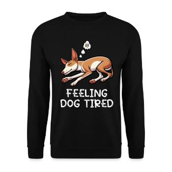 Se sentir fatigué par le chien Podenco Podencos Propriétaire de Podenco - Sweat-shirt Unisexe - noir - Devant - Alina (178cm) & Michal (187cm)