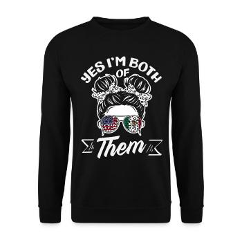 Mexiko Stolz & Heimat Mexikaner Mexico Flagge - Unisex Pullover - Schwarz - Vorne - Alina (178cm) & Michal (187cm)