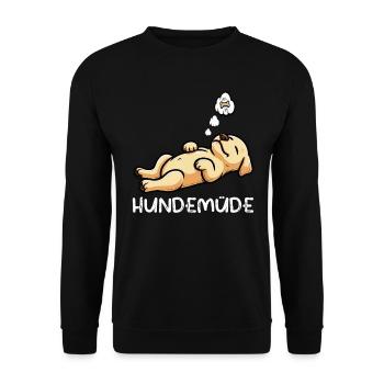 Hundemüde Labrador Labradorbesitzer Labradorhalter - Unisex Pullover - Schwarz - Vorne - Alina (178cm) & Michal (187cm)