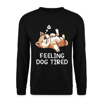 Se sentir fatigué par le chien Akita Akita Propriétaire Akitas - Sweat-shirt Unisexe - noir - Devant - Alina (178cm) & Michal (187cm)