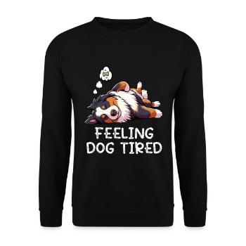 Feeling Dog Tired Appenzeller Sennenhund Senne - Unisex Pullover - Schwarz - Vorne - Alina (178cm) & Michal (187cm)