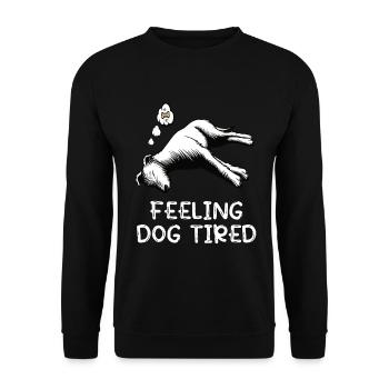 Chien fatigué Lévrier irlandais Lévrier - Sweat-shirt Unisexe - noir - Devant - Alina (178cm) & Michal (187cm)