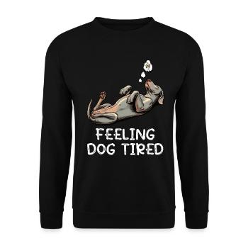 Feeling Dog Tired Weimaraner Weimaraner Owner - Unisex Sweatshirt - black - Front - Alina (178cm) & Michal (187cm)