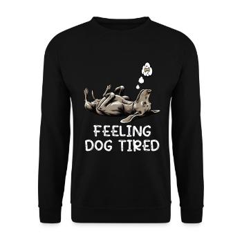 Feeling Dog Tired Weimaraner Weimaraner Owner - Unisex Sweatshirt - black - Front - Alina (178cm) & Michal (187cm)