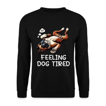 Feeling Dog Tired Boxer Boxer Dog German Boxer - Unisex Sweatshirt - black - Front - Alina (178cm) & Michal (187cm)