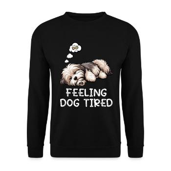 Feeling Dog Tired Havanese Havanese Lovers - Unisex Sweatshirt - black - Front - Alina (178cm) & Michal (187cm)