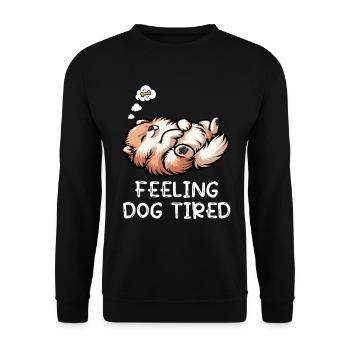 Feeling Dog Tired Pomeranian Pomeranian Pomeranian Spitz Dog - Unisex Sweatshirt - black - Front - Alina (178cm) & Michal (187cm)