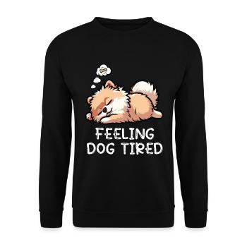 Feeling Dog Tired Pomeranian Pomeranian Pomeranian Spitz Dog - Unisex Sweatshirt - black - Front - Alina (178cm) & Michal (187cm)