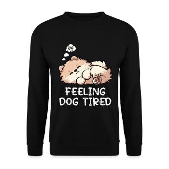 Feeling Dog Tired Pomeranian Pomeranian Pomeranian Spitz Dog - Unisex Sweatshirt - black - Front - Alina (178cm) & Michal (187cm)