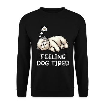 Se sentir fatigué Bolonka Zwetna Bolonka Propriétaire de Bolonka - Sweat-shirt Unisexe - noir - Devant - Alina (178cm) & Michal (187cm)