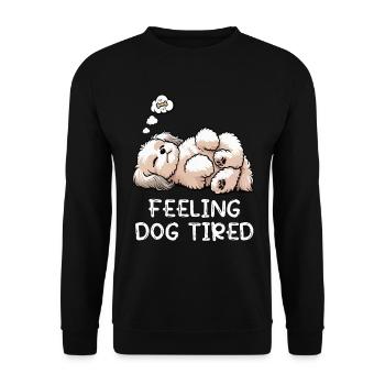 Se sentir fatigué Bolonka Zwetna Bolonka Propriétaire de Bolonka - Sweat-shirt Unisexe - noir - Devant - Alina (178cm) & Michal (187cm)
