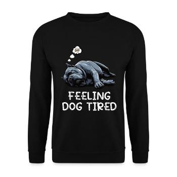 Feeling Dog Tired Cane Corso Italian Mastiff - Unisex Sweatshirt - black - Front - Alina (178cm) & Michal (187cm)