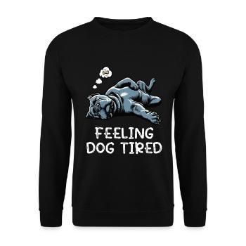 Feeling Dog Tired Cane Corso Italian Mastiff - Unisex Sweatshirt - black - Front - Alina (178cm) & Michal (187cm)