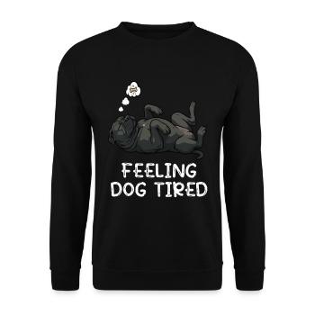 Feeling Dog Tired Cane Corso Italian Mastiff - Unisex Sweatshirt - black - Front - Alina (178cm) & Michal (187cm)
