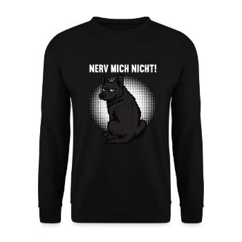 Nerv Mich Nicht Schwarzer Schäferhund Schäferhunde - Unisex Pullover - Schwarz - Vorne - Alina (178cm) & Michal (187cm)