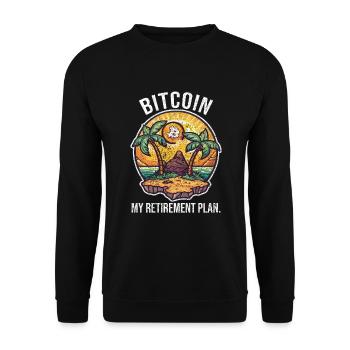Crypto : mon plan de retraite, un investissement amusant - Sweat-shirt Unisexe - noir - Devant - Alina (178cm) & Michal (187cm)