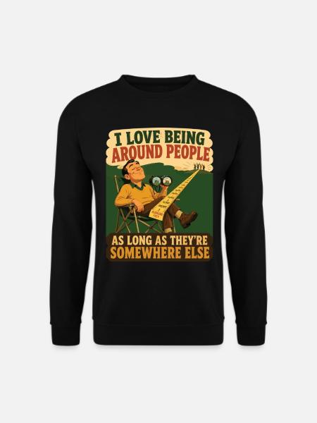Among people with a safe distance - Unisex Sweatshirt - black